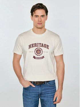 BIG STAR BIG STAR T-Shirt FEREN_103_150 Beżowy Basic Fit