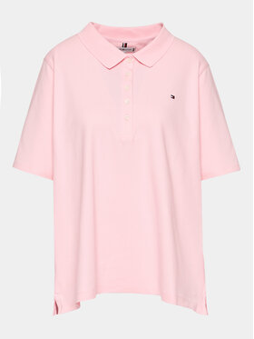 Tommy Hilfiger Curve Tommy Hilfiger Curve Polo majica WW0WW39597 Roza Regular Fit
