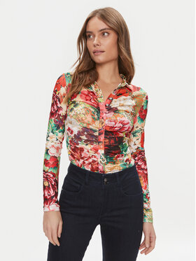 Guess Guess Bluza W2BP43 KBEM0 Roza Slim Fit