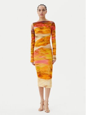 PINKO PINKO Koktejlové šaty Beggin Abito 104838 A2G1 Barevná Slim Fit
