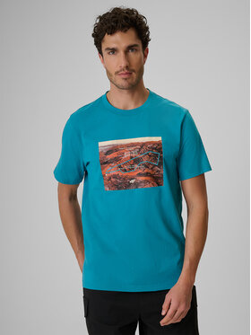 4F 4F T-Shirt LIMITLESS DESERT Turkusowy Regular Fit
