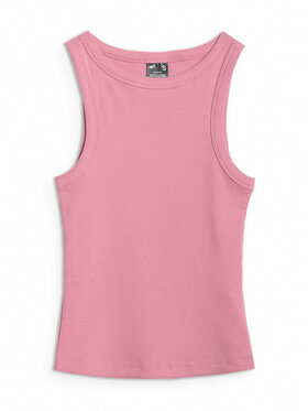 4F 4F Tank top ESSENTIALS Różowy jasny Slim Fit