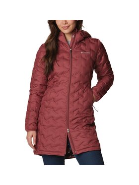 Columbia Columbia Kurtka zimowa Delta Ridge ong Down Jacket 1909254679 Bordowy Regular Fit