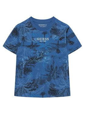 Guess Guess T-Shirt L6GI14 K8HM4 Modrá Relaxed Fit
