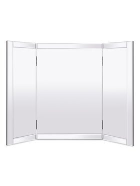 MIAhome MIAhome Lustro z lustrzanymi okiennicami 60x67x15 cm Srebrny