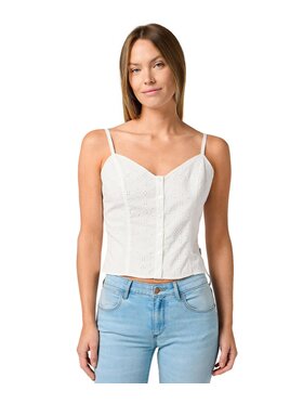 Wrangler Wrangler Top 112364277 Biały Slim Fit