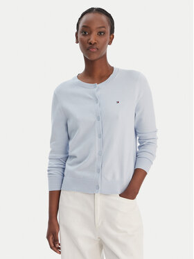 Tommy Hilfiger Tommy Hilfiger Kardigan WW0WW42370 Błękitny Regular Fit
