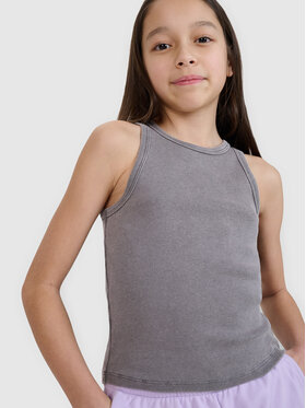 4F 4F Tank top SWELLS OF THE OCEAN Szary Slim Fit