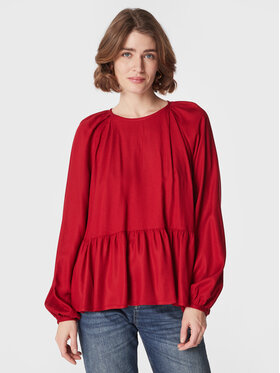 United Colors Of Benetton United Colors Of Benetton Bluse 5T4VDQ02L Rot Relaxed Fit