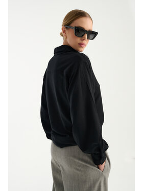 TRIPLES TRIPLES Sweter Polo Sara Black Czarny Oversize