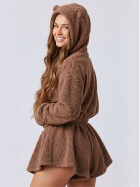 MissDenim MissDenim Dres Teddy Bear Brązowy Basic Fit