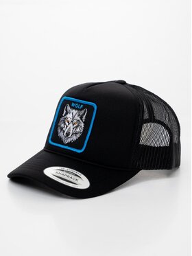 MyStars MyStars Czapka z daszkiem z Wilkiem Wolf Czarny