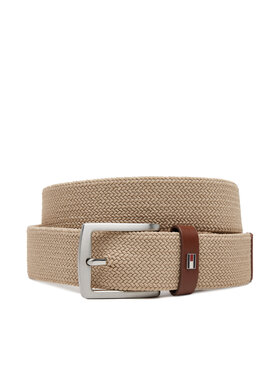 Tommy Hilfiger Tommy Hilfiger Pasek Męski Denton Elastic 3.5 AM0AM13354 Beżowy