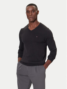 Tommy Hilfiger Tommy Hilfiger Sveter MW0MW42249 Čierna Regular Fit