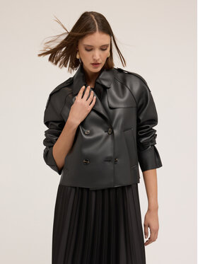 Motivi Motivi Kurtka z imitacji skóry R305W100151N033 Czarny Regular Fit