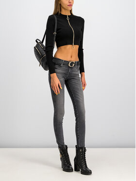 Guess Guess Džemperis ar kapuci W94R1B Z1YG0 Melns Slim Fit