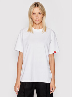 Victoria Victoria Beckham Victoria Victoria Beckham T-Shirt Single 2121JTS002393A Biały Regular Fit
