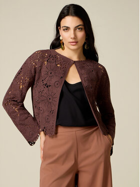 Oltre Oltre Sweter M352J005607N022 Brązowy Cropp Fit
