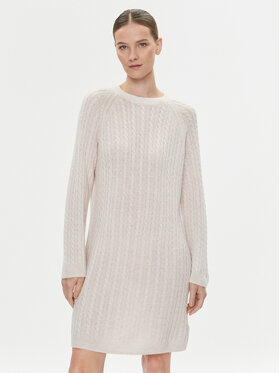 Tommy Hilfiger Tommy Hilfiger Úpletové šaty WW0WW39927 Béžová Relaxed Fit