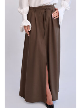 MANDRAGORA MANDRAGORA Spódnica maxi Wełniana Marie Brązowy Flexible Fit