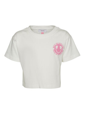 Vero Moda Girl Vero Moda Girl T-Shirt 10282619 Biały Box Fit
