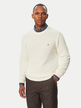 Tommy Hilfiger Tommy Hilfiger Sveter MW0MW41516 Krémová Regular Fit