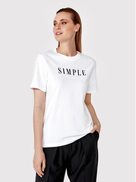 Simple Simple T-Shirt TSD033 Λευκό Regular Fit