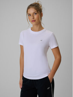 4F 4F T-Shirt BASIC+ Biały Regular Fit