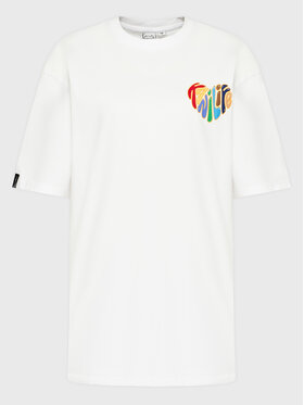 Karl Kani Karl Kani T-shirt Woven Signature 6037506 Blanc Regular Fit