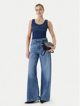 Guess Guess Marškinėliai W5YP00 KCXJ2 Tamsiai mėlyna Classic Fit