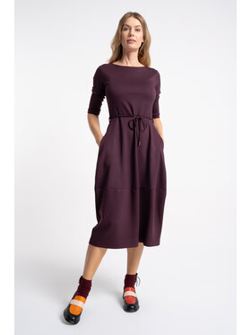 CLICK CLICK Sukienka dzianinowa 60-6028 Fioletowy Regular Fit