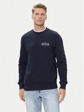 Tommy Hilfiger Tommy Hilfiger Суитшърт Stacked MW0MW39376 Тъмносин Regular Fit