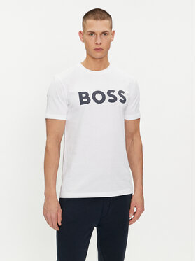 Boss Boss T-Shirt Thinking 1 50481923 Biały Regular Fit