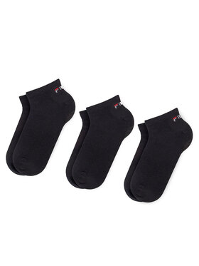 Fila Fila Комплект 3 чифта къси чорапи унисекс Calza F9100 Черен