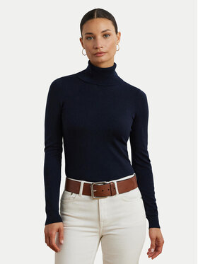 LAUREN RALPH LAUREN Lauren Ralph Lauren Bluză cu gât 200940470002 Bleumarin Slim Fit