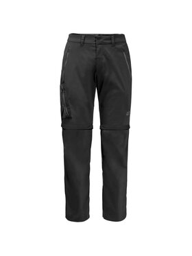 Jack Wolfskin Jack Wolfskin Spodnie dresowe Jack Wolfskin Overland Zip Away Pants M Czarny Regular Fit