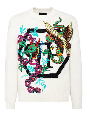 PHILIPP PLEIN PHILIPP PLEIN S dlhými rukávmi 3687 Biela Regular Fit