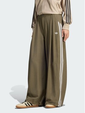 adidas adidas Spodnie materiałowe 168736 Zielony Loose Fit