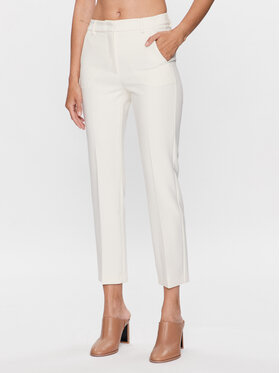 Weekend Max Mara Weekend Max Mara Hlače iz tkanine Patata 23513605 Écru Slim Fit