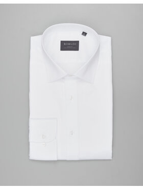 Borgio Borgio Koszula manziana Biały Slim Fit