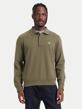 Calvin Klein Jeans Calvin Klein Jeans Тениска с яка и копчета LV04RH235G Каки Regular Fit