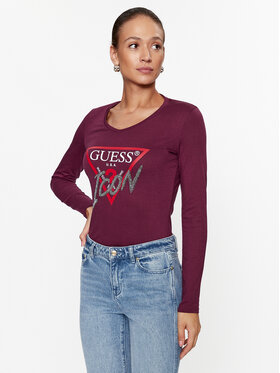 Guess Guess Palaidinė W3BI41 I3Z14 Violetinė Slim Fit