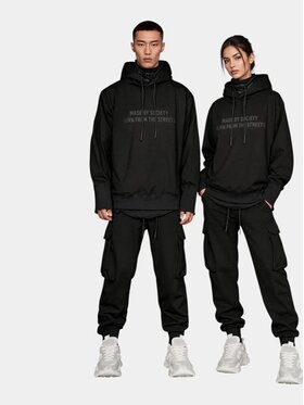 MADE BY SOCIETY MADE BY SOCIETY Spodnie materiałowe P17997FL2699990-PANTALON Czarny Basic Fit