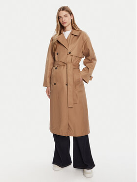 Calvin Klein Calvin Klein Trenčkot LV044C501G Rjava Regular Fit