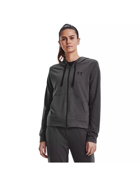 Under Armour Under Armour Bluza Rival Terry FZ Hoodie Czarny Regular Fit