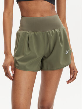 Asics Asics Pantaloni scurți sport Road 3.5In 2012C965 Verde Regular Fit
