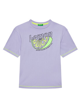 United Colors Of Benetton United Colors Of Benetton T-shirt 3I1XC10P6 Ljubičasta Regular Fit