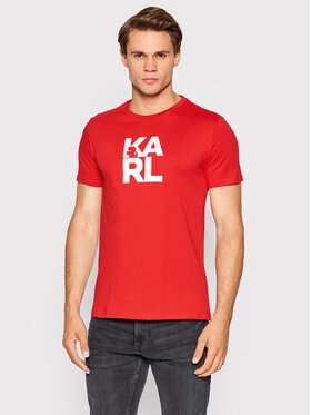 KARL LAGERFELD KARL LAGERFELD T-Shirt Classic KL22MTS01 Czerwony Regular Fit