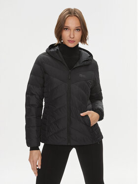 Jack Wolfskin Jack Wolfskin Pehelykabát Tundra Down Hoody 1206642 Fekete Slim Fit
