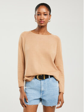 BIG STAR BIG STAR Sweter AIRIN Brązowy Basic Fit